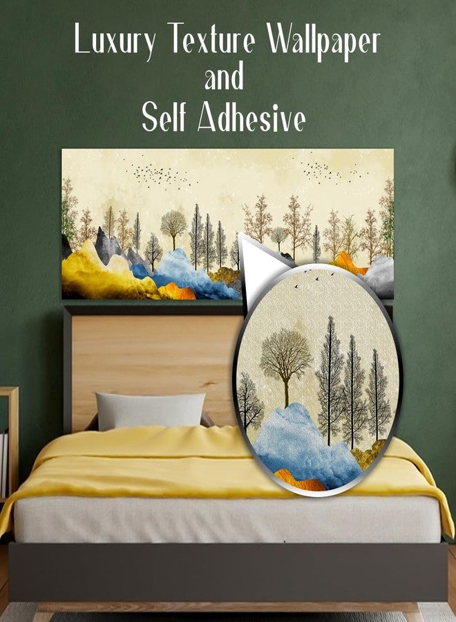 WallDaddy Premium Textured Painting Wallpaper for Bedroom Wall | Self Adhesive Large Size (6ft x 2ft) for Double Bed | Premium Material Wallpaper | HD Print Wallpaper (Vintage Landscape) - Image 4